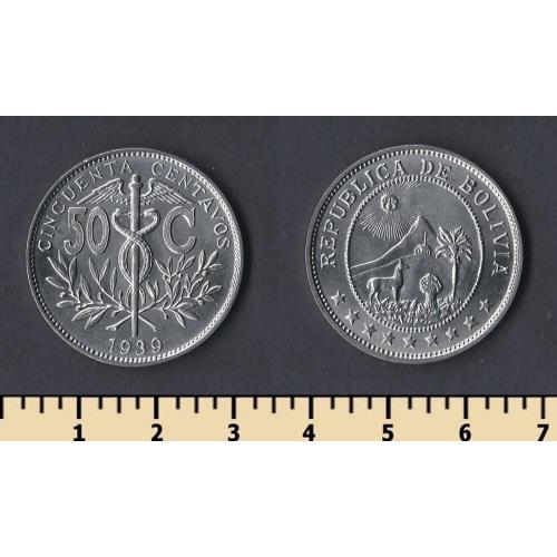 Боливия 50 сентаво 1939