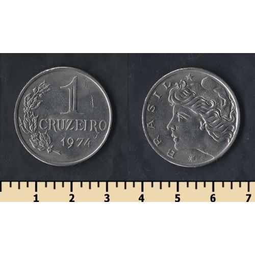 Бразилия 1 крузейро 1974