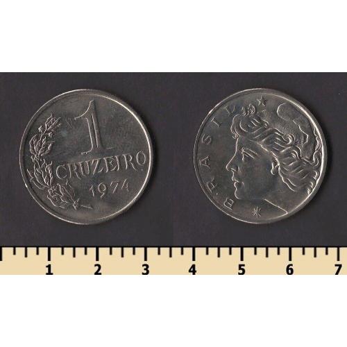 Бразилия 1 крузейро 1974