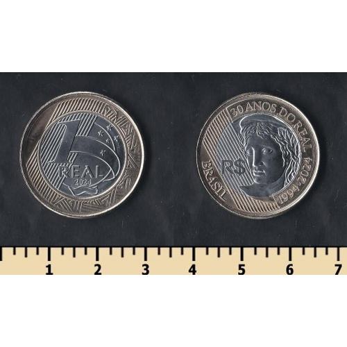 Бразилия 1 реал 2024