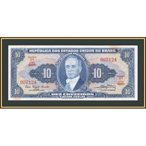 Бразилия 10 крузейро 1961 P-167 (167a) a-UNC