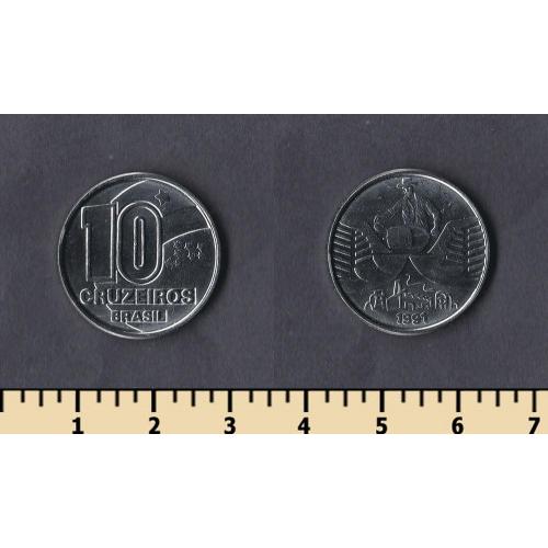 Бразилия 10 крузейро 1991-1992