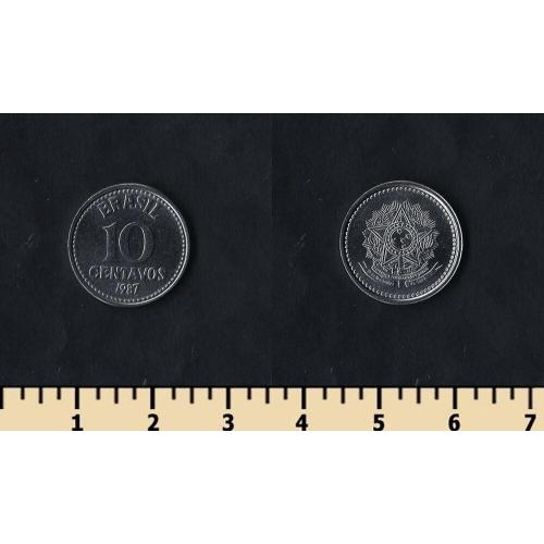 Бразилия 10 сентаво 1987