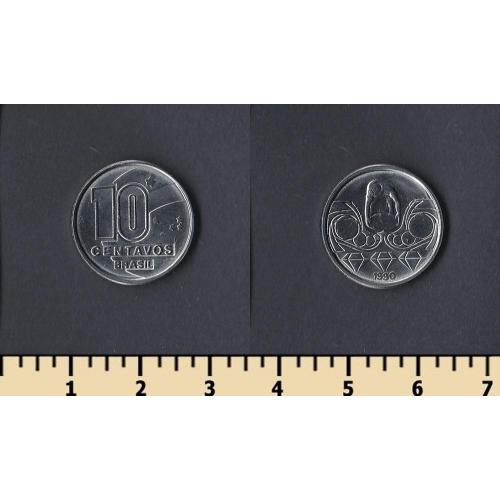 Бразилия 10 сентаво 1990