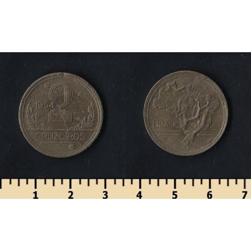 Бразилия 2 крузейро 1954