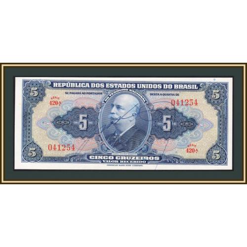 Бразилия 5 крузейро 1943 P-134 (134a) UNC