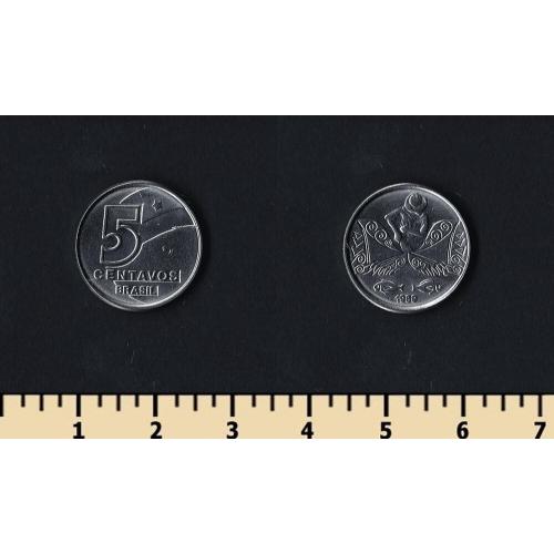 Бразилия 5 сентаво 1989