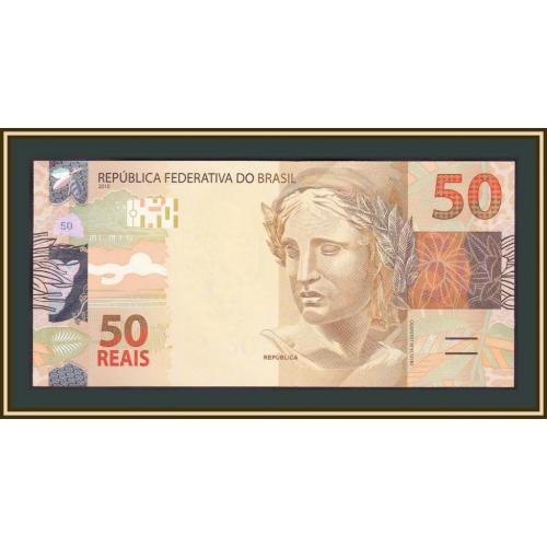 Бразилия 50 реалов 2010 (2016-2018) P-256 (256f) UNC