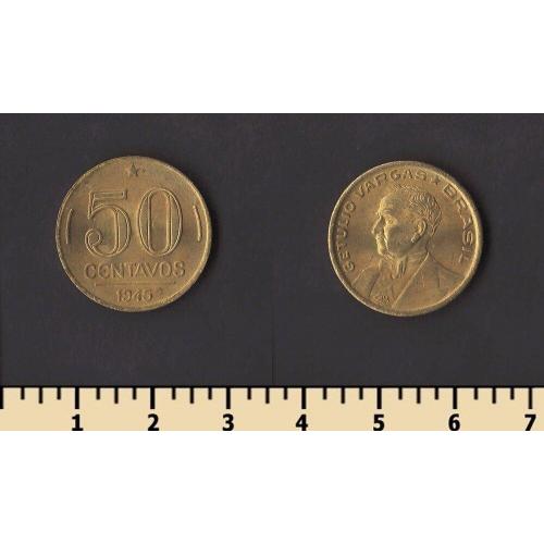Бразилия 50 сентаво 1945