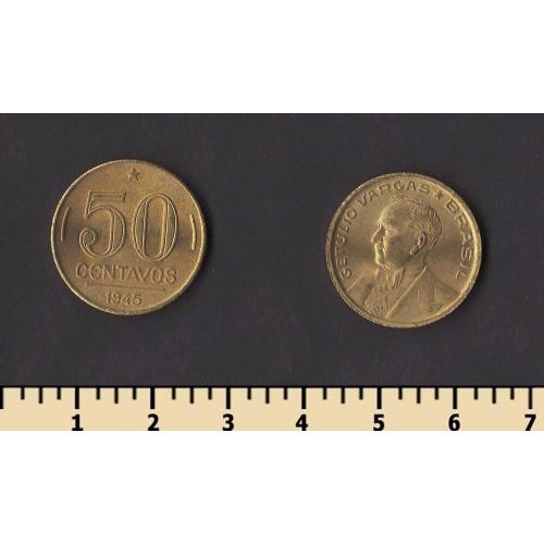 Бразилия 50 сентаво 1945