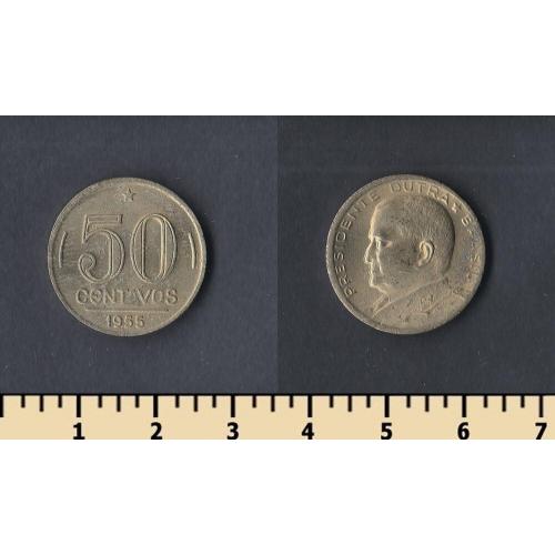 Бразилия 50 сентаво 1955
