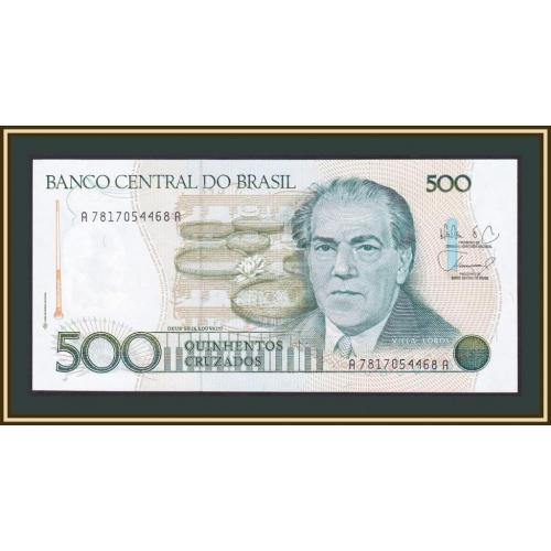 Бразилия 500 крузейро 1988 P-212 (212d) UNC