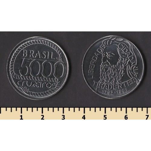 Бразилия 5000 крузейро 1992