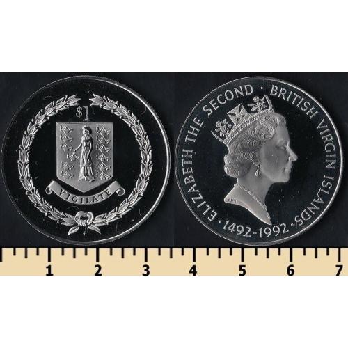 Британские Виргинские острова 1 доллар 1992