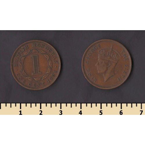 Британский Гондурас 1 цент 1951