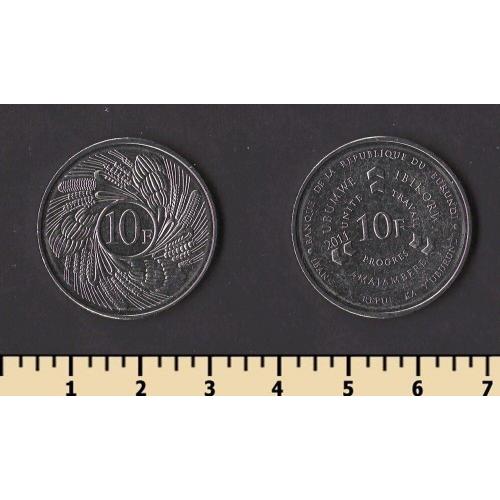 Бурунди 10 франков 2011