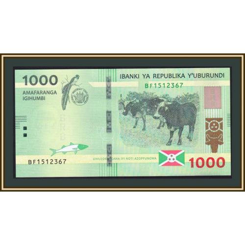 Бурунди 1000 франков 2021 P-51 (51b) UNC