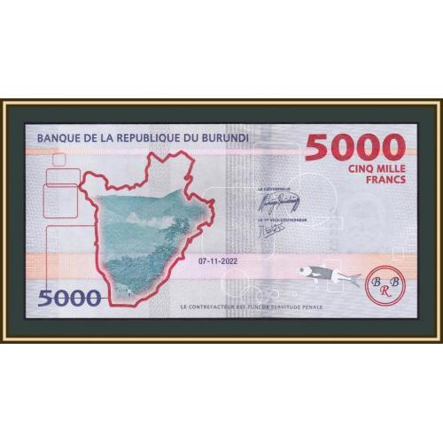 Бурунди 5000 франков 2022 P-53 (53c) UNC