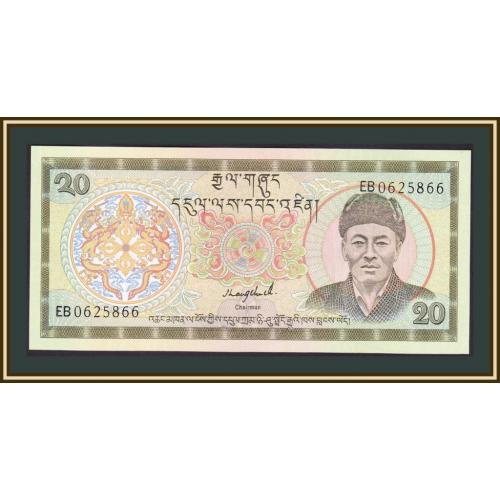 Бутан 20 нгултрумов 1992 P-16 (16b) UNC