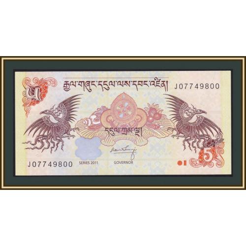 Бутан 5 нгултрумов 2011 P-28 (28b) UNC