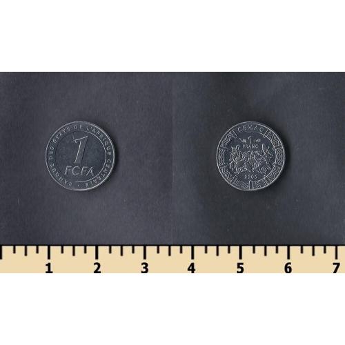 Центрально-Африканские штаты 1 франк 2006