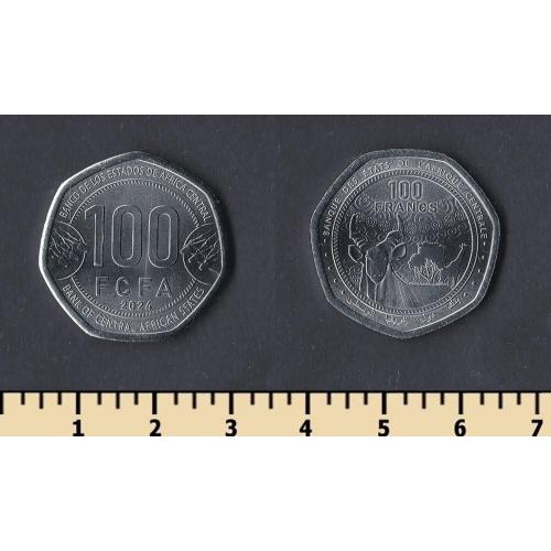 Центрально-Африканские штаты 100 франков 2024