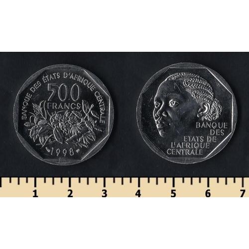 Центрально-Африканские штаты 500 франков 1998