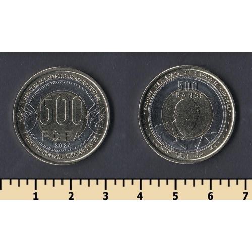 Центрально-Африканские штаты 500 франков 2024