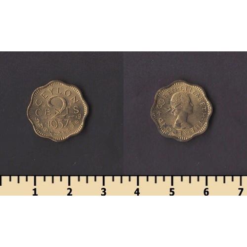 Цейлон 2 цента 1957