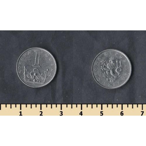 Чехия 1 крона 1993-2015