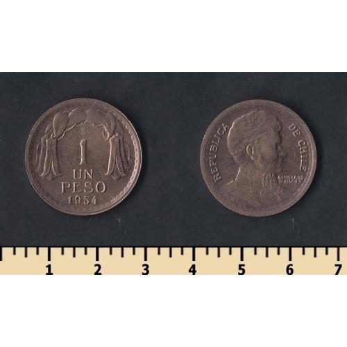 Чили 1 песо 1954