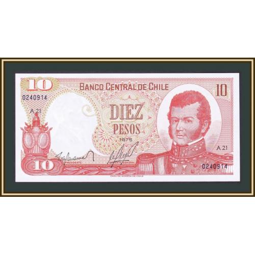 Чили 10 песо 1975 P-150 (150a) UNC