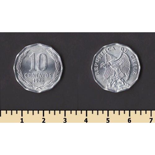 Чили 10 сентаво 1976