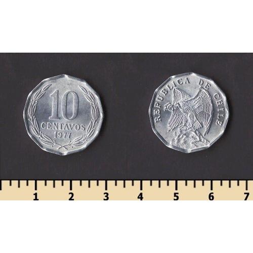 Чили 10 сентаво 1977