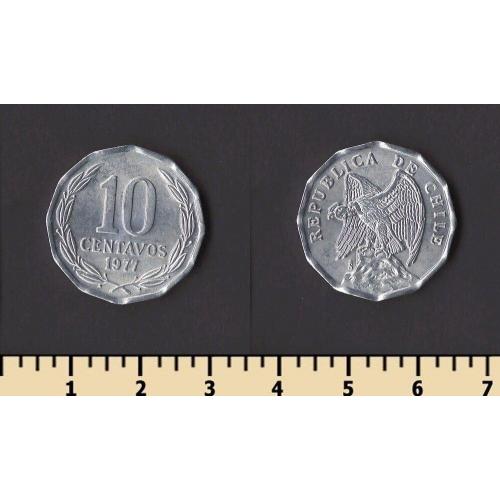 Чили 10 сентаво 1977