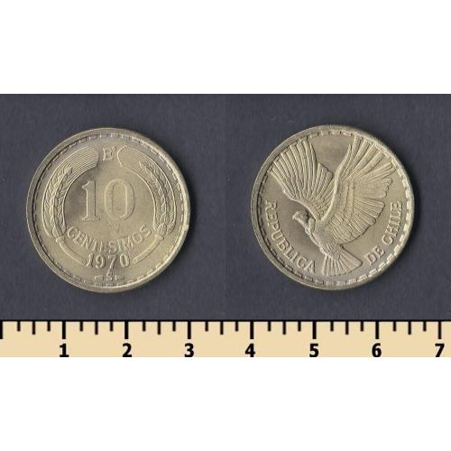 Чили 10 сентесимо 1970