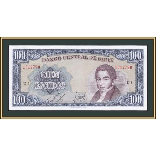 Чили 100 эскудо 1962 P-141 (141a.2) UNC