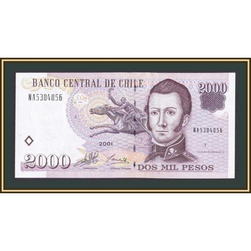 Чили 2000 песо 2001 P-158 (158a.3) UNC