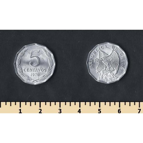 Чили 5 сентаво 1976