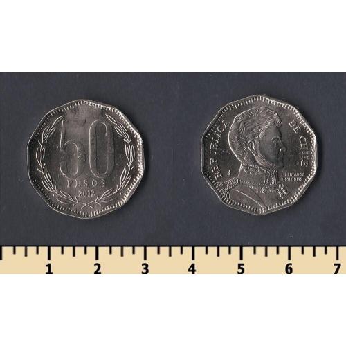 Чили 50 песо 2012