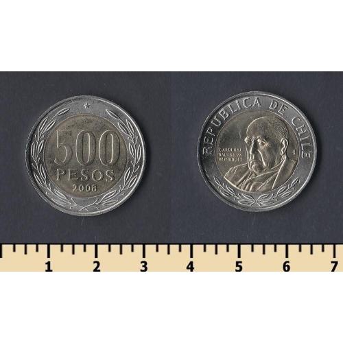 Чили 500 песо 2008