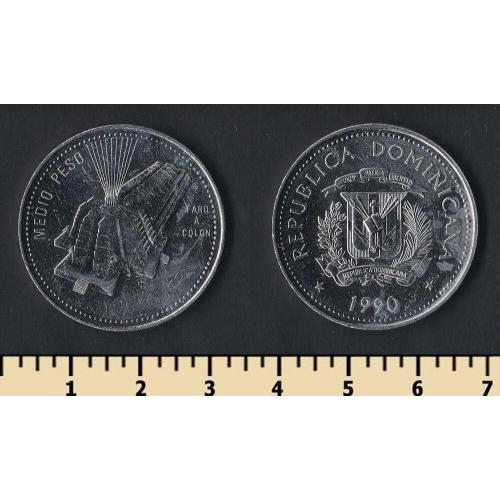 Доминиканская республика 1/2 песо 1990