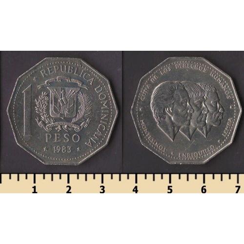 Доминиканская республика 1 песо 1983