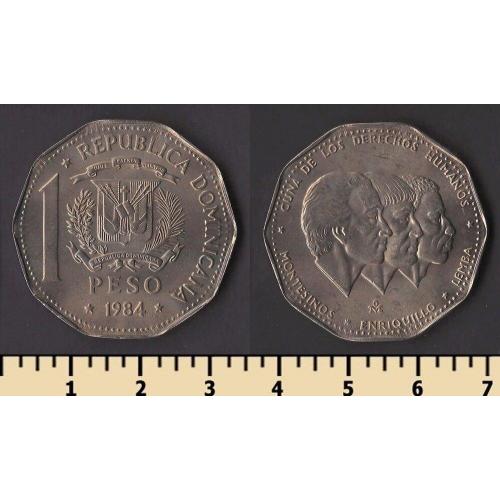 Доминиканская республика 1 песо 1984