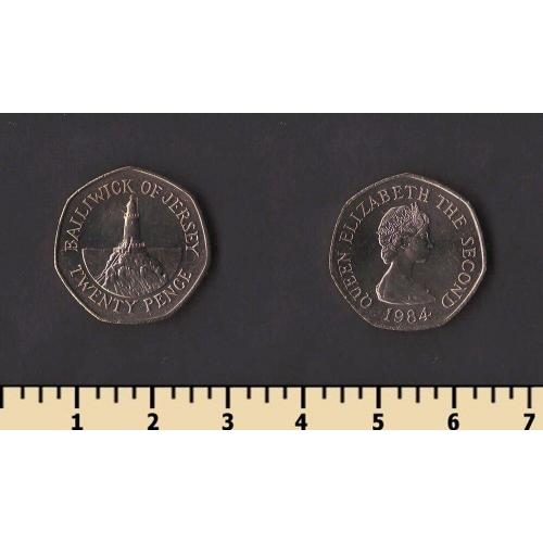 Джерси остров 20 пенсов 1984