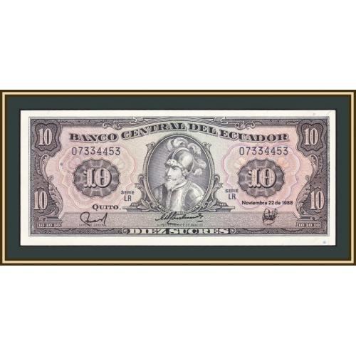Эквадор 10 сукре 1988 P-121 (121a.9) UNC