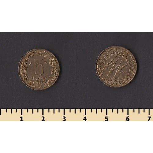 Экваториальные Африканские Штаты 5 франков 1962