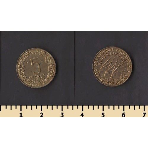 Экваториальные Африканские Штаты 5 франков 1962