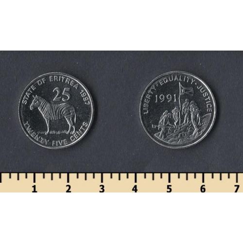 Эритрея 25 центов 1997