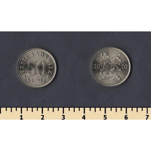 Эстония 50 сенти 2007